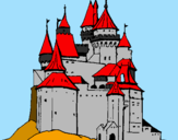 Disegno Castello medievale  pitturato su fnhrendvjcjfnrj