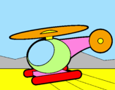 Disegno Piccolo elicottero pitturato su bibite