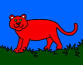 Disegno Panthera  pitturato su Nikolas