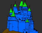 Disegno Castello medievale  pitturato su michele peparello