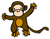 Disegno Scimmietta pitturato su FEYSG