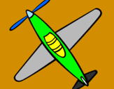 Disegno Aeroplano III pitturato su GIUSEPE