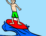 Disegno Surf pitturato su beatrice boggian