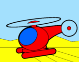 Disegno Piccolo elicottero pitturato su gianmarco