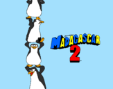 Disegno Madagascar 2 Pinguino pitturato su Alice.E.