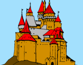 Disegno Castello medievale  pitturato su Emma