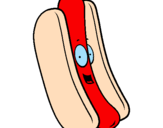 Disegno Hot dog pitturato su michelle