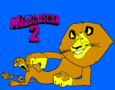 Disegno Madagascar 2 Alex pitturato su aricap
