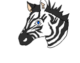 Disegno Zebra II pitturato su chiara p.