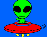 Disegno Alieno pitturato su capsula