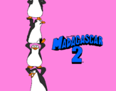 Disegno Madagascar 2 Pinguino pitturato su aricap