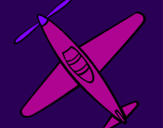 Disegno Aeroplano III pitturato su adriana