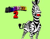 Disegno Madagascar 2 Marty pitturato su aricap