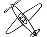 Disegno Aeroplano III pitturato su adriana