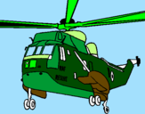 Disegno Elicottero di salvataggio  pitturato su alessandro rizzo