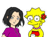 Disegno Sakura e Lisa pitturato su BENEDETTA