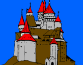 Disegno Castello medievale  pitturato su niklas