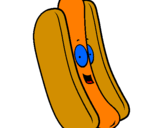 Disegno Hot dog pitturato su cri