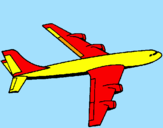Disegno Aeroplano  pitturato su anisha