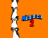 Disegno Madagascar 2 Pinguino pitturato su niky