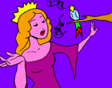 Disegno Principessa che canta pitturato su Giulia La Rosa