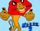 Disegno Madagascar 2 Alex pitturato su Principe