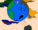 Disegno Terra malata  pitturato su giulia B.