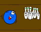 Disegno Boccia da bowling  pitturato su Emma