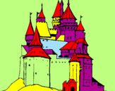 Disegno Castello medievale  pitturato su     iraklis