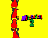Disegno Madagascar 2 Pinguino pitturato su gloria