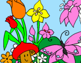 Disegno Fauna e Flora pitturato su MARTA