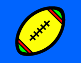 Disegno Pallone da calcio americano II pitturato su simoncina      
