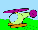 Disegno Piccolo elicottero pitturato su anisha