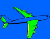Disegno Aeroplano  pitturato su kenz0