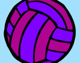 Disegno Pallone da pallavolo  pitturato su MARTA