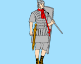 Disegno Soldato romano  pitturato su davide famos