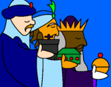 Disegno I Re Magi 3 pitturato su ventura