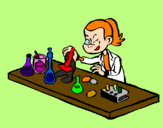 Disegno Tecnico di laboratorio  pitturato su Emma