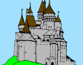Disegno Castello medievale  pitturato su Tere  Nino