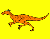 Disegno Velociraptor  pitturato su velociraptor