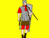 Disegno Soldato romano  pitturato su Alessio