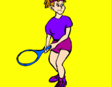 Disegno Ragazza che gioca a tennis  pitturato su Angelica69