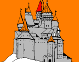 Disegno Castello medievale  pitturato su ANGELO