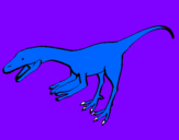 Disegno Velociraptor II pitturato su Andrea