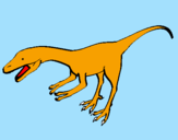 Disegno Velociraptor II pitturato su TOMAS