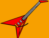 Disegno Chitarra elettrica II pitturato su chitarra antonio
