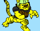 Disegno Giocatore tigre  pitturato su paolo  famos.