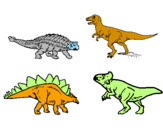 Disegno Dinosauri di terra  pitturato su Giorgio grano (T-REX)