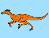Disegno Velociraptor  pitturato su LORENZO