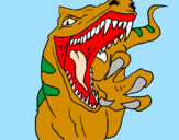 Disegno Velociraptor  II pitturato su federica e simone